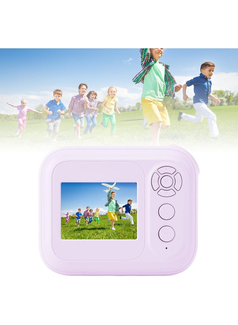 AVELORNOV Instant Print Kids Camera – 48MP HD Digital Photo Printer with 6× Zoom, Built-In MP3 & Games – Creative Learning Camera for Children (Purple) - Image 4
